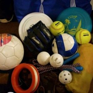 Assortment of outdoor toys